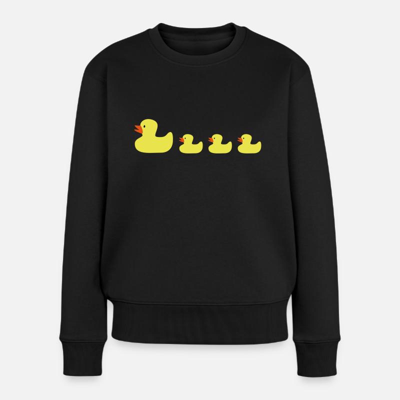 Ente - Frauen Premium Bio Pullover - Schwarz