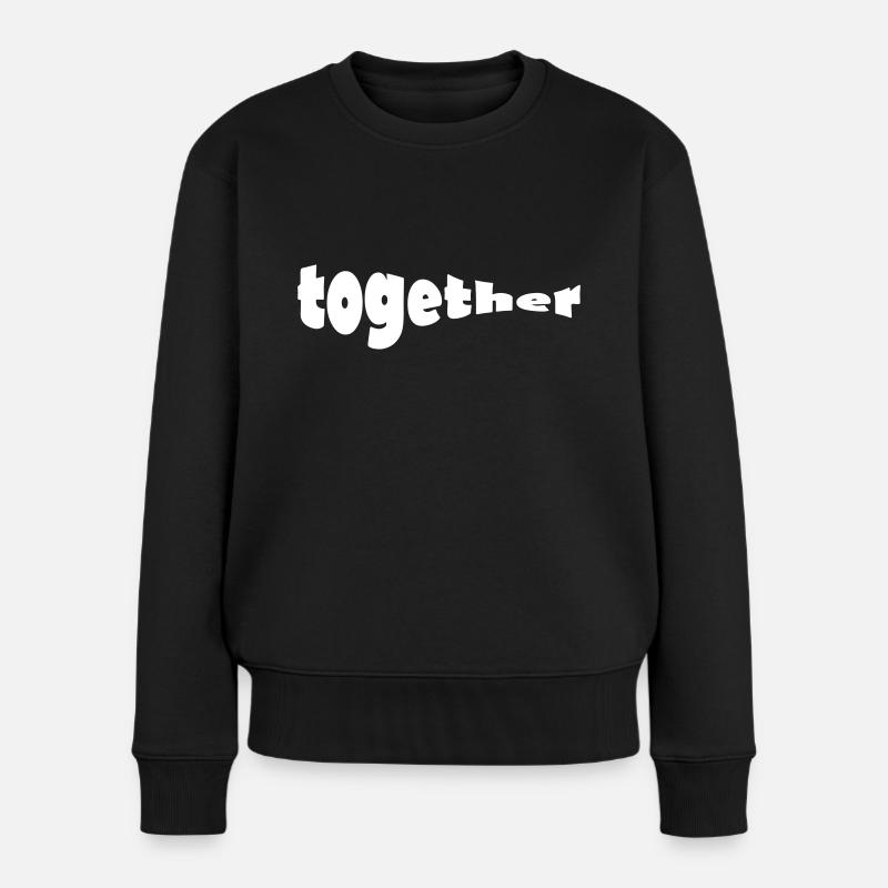 TOGETHER - Frauen Premium Bio Pullover - Schwarz