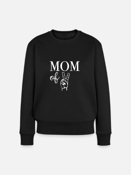 Mom of two - Women's Premium Organic Jumper - black