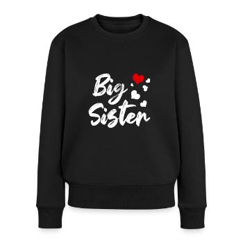 Grande Sœur Frères et sœurs Chérie - Pull Premium bio Femme - noir - Devant - Julia (174cm)