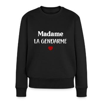 Madame la Gendarme - Pull Premium bio Femme - noir - Devant - Julia (174cm)