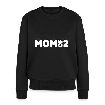 Mom of 2 - Frauen Premium Bio Pullover - Schwarz - Vorne - Julia (174cm)