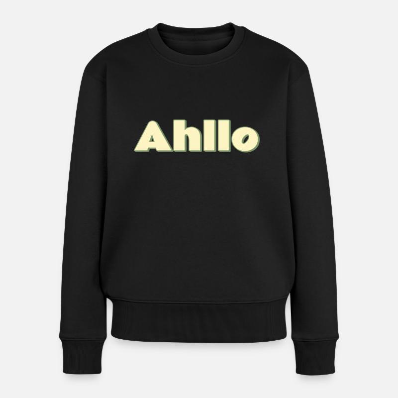 Ahllo - Frauen Premium Bio Pullover - Schwarz