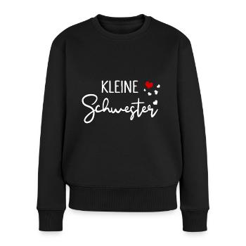 Kleine Schwester Familien Liebe - Frauen Premium Bio Pullover - Schwarz - Vorne - Julia (174cm)