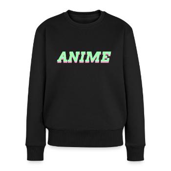 Anime - Frauen Premium Bio Pullover - Schwarz - Vorne - Julia (174cm)