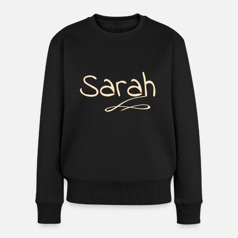 Sarah - Frauen Premium Bio Pullover - Schwarz