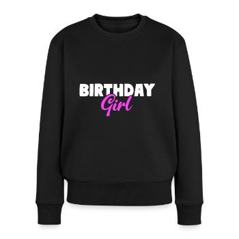 Fille d’anniversaire - Pull Premium bio Femme - noir - Devant - Julia (174cm)