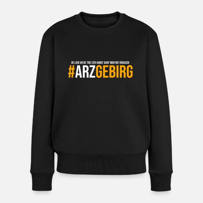 Arzgebirg liebe und treue - Frauen Premium Bio Pullover - Schwarz