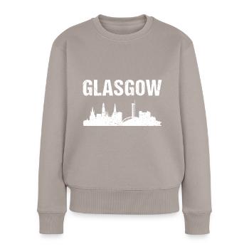 Horizon de Glasgow - Pull Premium bio Femme - taupe - Devant - Julia (174cm)