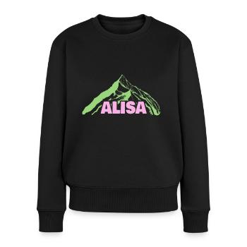Alpiniste Alisa - Pull Premium bio Femme - noir - Devant - Julia (174cm)