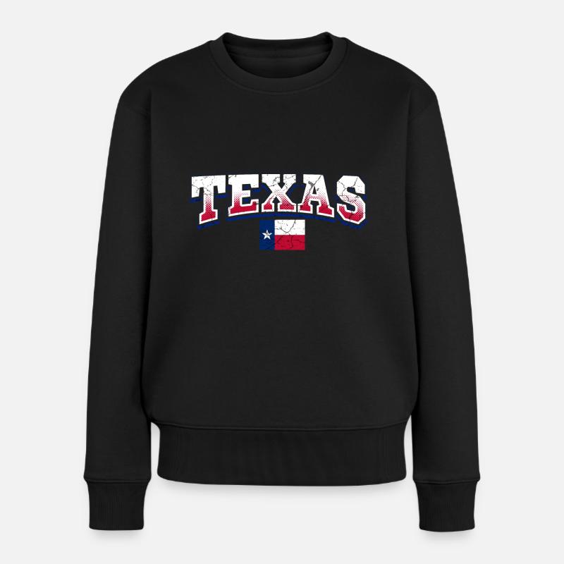Texas - Frauen Premium Bio Pullover - Schwarz