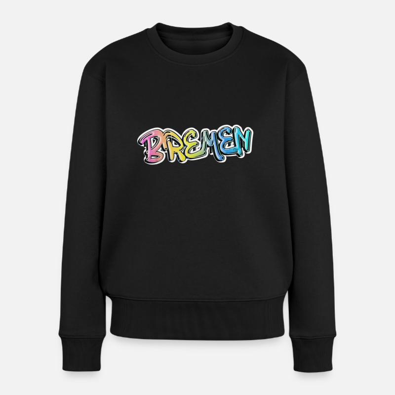 Bremen Deutschland Stadt Graffiti Spray Sprayer - Frauen Premium Bio Pullover - Schwarz