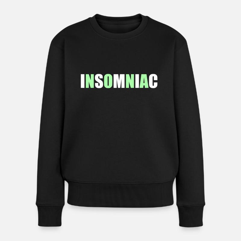 Citation insomniaque - Pull Premium bio Femme - noir
