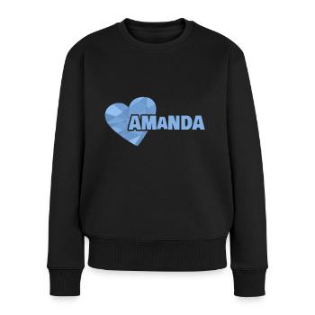 Cadeau pour Amanda - Pull Premium bio Femme - noir - Devant - Julia (174cm)