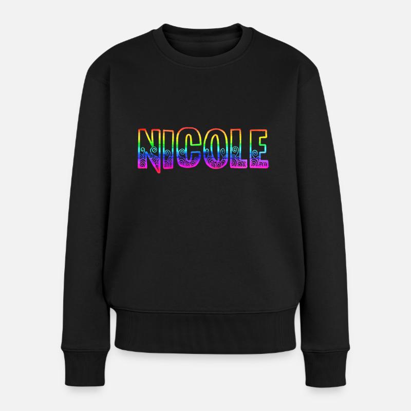 nicole rs regenbogen - Frauen Premium Bio Pullover - Schwarz