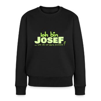 Vorname Josef - Frauen Premium Bio Pullover - Schwarz - Vorne - Julia (174cm)