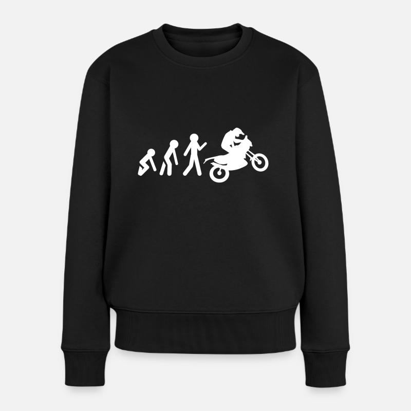 Evolution motard cadeau moto idee humour - Pull Premium bio Femme - noir