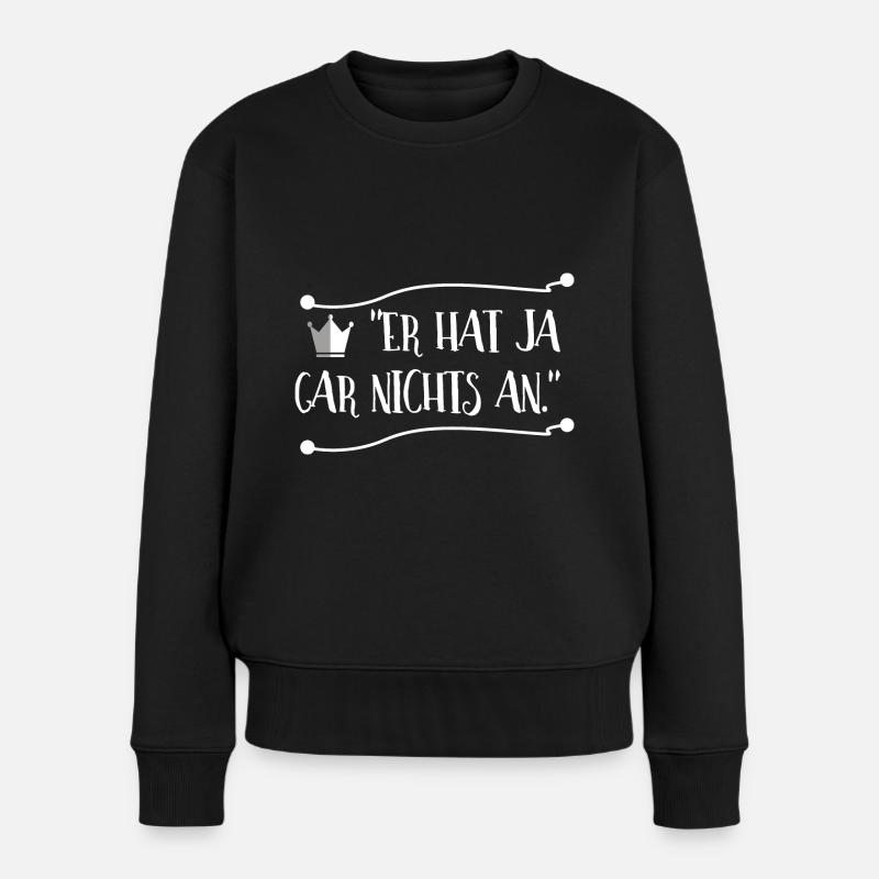 Einschlafen mit Märchen Podcastshirt - Frauen Premium Bio Pullover - Schwarz