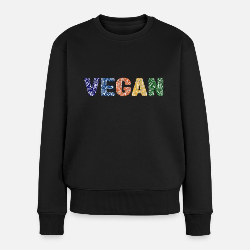 Vegan pattern - couleurs primaires - Pull Premium bio Femme - noir