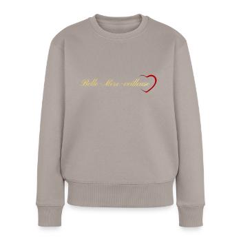 Belle Mère veilleuse - Pull Premium bio Femme - taupe - Devant - Julia (174cm)