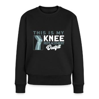 Patient Knie Operation Bionisches Knie - Frauen Premium Bio Pullover - Schwarz - Vorne - Julia (174cm)