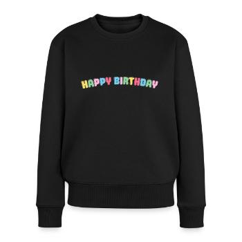 Happy Birthday Congratulations Birthday - Women's Premium Organic Jumper - black - Front - Julia (174cm)