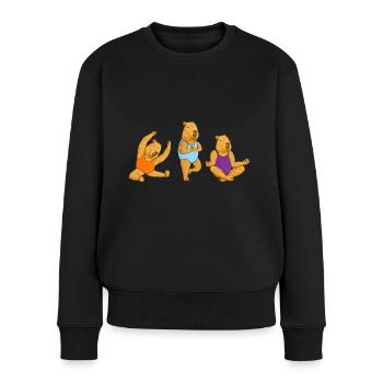Exercices de yoga Capybara Gymnastique Costume - Pull Premium bio Femme - noir - Devant - Julia (174cm)