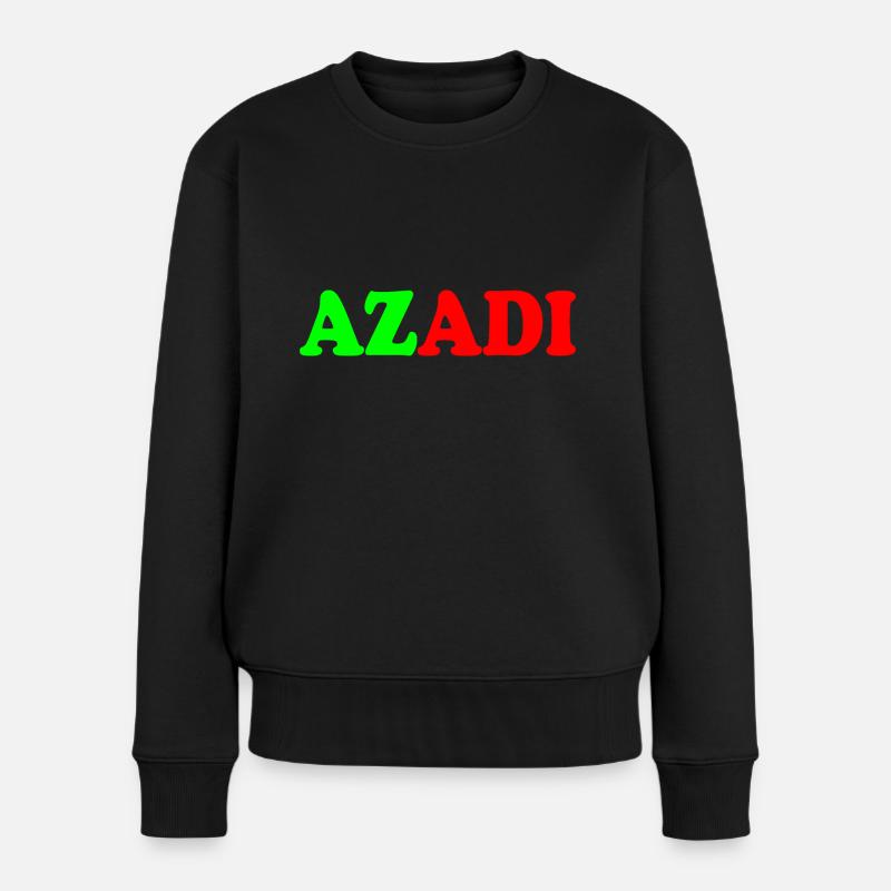 Azadi - Frauen Premium Bio Pullover - Schwarz