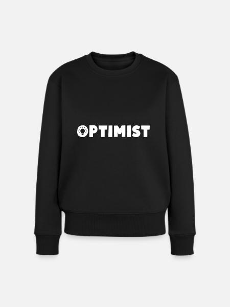 Optimist - Frauen Premium Bio Pullover - Schwarz