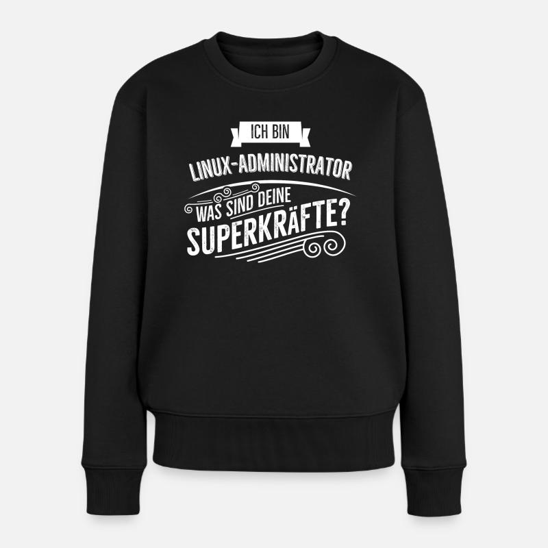 Linux Administrator - Frauen Premium Bio Pullover - Schwarz