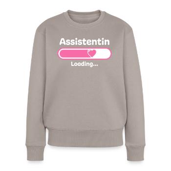 Assistentin Beruf Geschenk - Frauen Premium Bio Pullover - Taupe - Vorne - Julia (174cm)