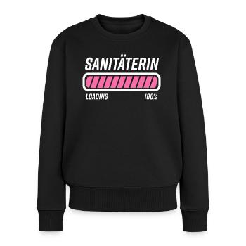 Sanitäterin Geschenkidee - Frauen Premium Bio Pullover - Schwarz - Vorne - Julia (174cm)