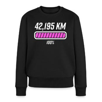 Marathon Marathon Runner Loading Kilometers - Women's Premium Organic Jumper - black - Front - Julia (174cm)
