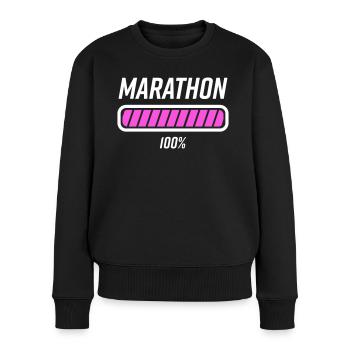 Marathon Marathon Runner Loading Distance Kilometers - Women's Premium Organic Jumper - black - Front - Julia (174cm)