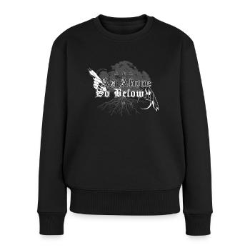 As at the top so at the bottom, Solve et Coagula, Tree - Women's Premium Organic Jumper - black - Front - Julia (174cm)