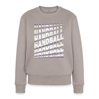 Handball Handball Player Handball Player Police - Pull Premium bio Femme - taupe - Devant - Julia (174cm)
