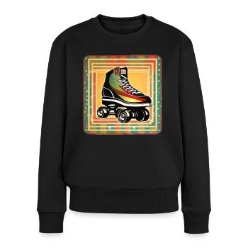 Cool Disco Roller Skate Style Rétro - Pull Premium bio Femme - noir - Devant - Julia (174cm)