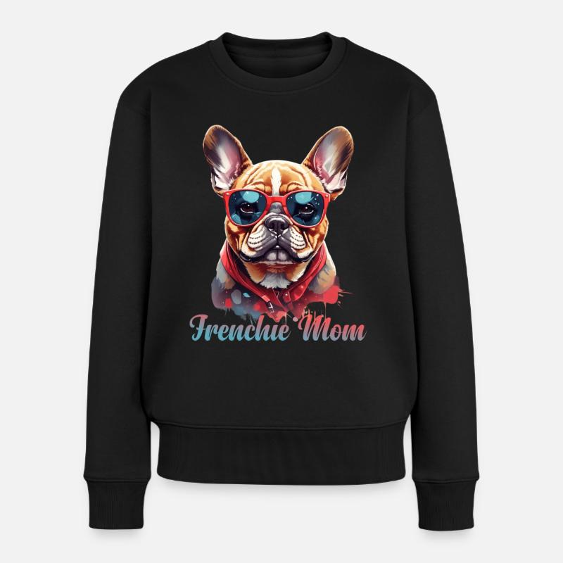 Frenchie Maman - Pull Premium bio Femme - noir