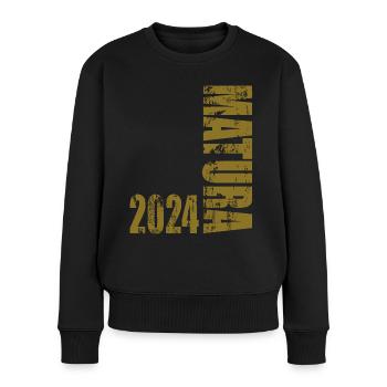 Matura 2024 - Frauen Premium Bio Pullover - Schwarz - Vorne - Julia (174cm)