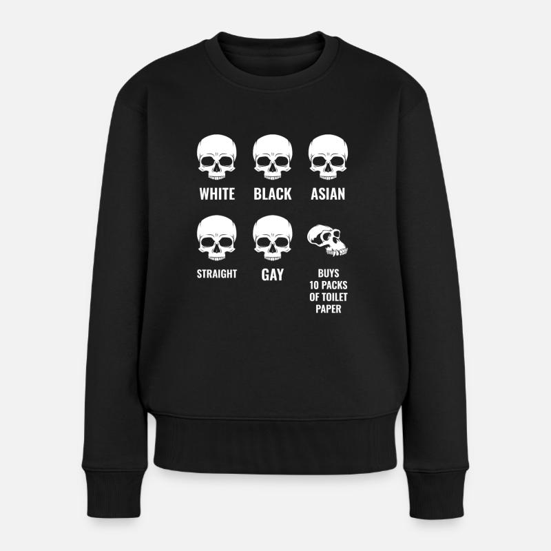 Déclaration anti-racisme - Pull Premium bio Femme - noir