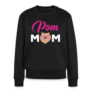 Pommerscher Spitzzwerg Pommerscher Welpe - Frauen Premium Bio Pullover - Schwarz - Vorne - Julia (174cm)