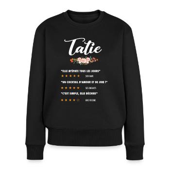tatie citation fleurs critique film tante tantine - Pull Premium bio Femme - noir - Devant - Julia (174cm)