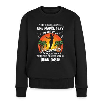 madre danseuse kizomba sexy couple BG amour - Pull Premium bio Femme - noir - Devant - Julia (174cm)