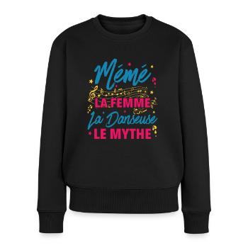mémé la femme danseuse le mythe la légende - Pull Premium bio Femme - noir - Devant - Julia (174cm)
