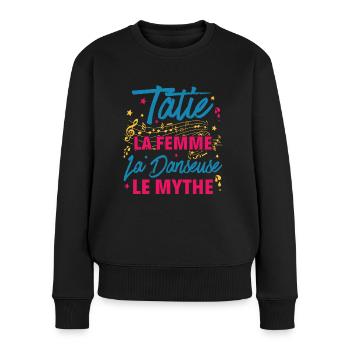 tatie la femme danseuse le mythe la légende - Pull Premium bio Femme - noir - Devant - Julia (174cm)