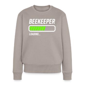Imker Loading Ladebalken - Frauen Premium Bio Pullover - Taupe - Vorne - Julia (174cm)
