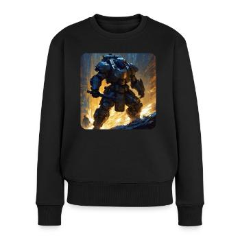 Dark Cyborg Android Warrior - Pull Premium bio Femme - noir - Devant - Julia (174cm)