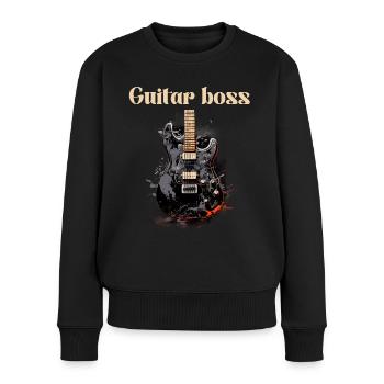 Guitar Gang Lustiges Zitat Gitarrenlehrer - Frauen Premium Bio Pullover - Schwarz - Vorne - Julia (174cm)