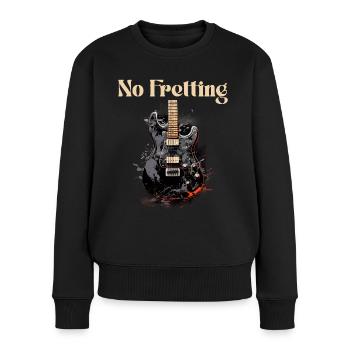 Kein Ärgernis Lustiges Zitat Gitarrenlehrer - Frauen Premium Bio Pullover - Schwarz - Vorne - Julia (174cm)