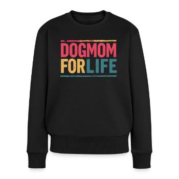 Maman chienne pour la vie - Pull Premium bio Femme - noir - Devant - Julia (174cm)